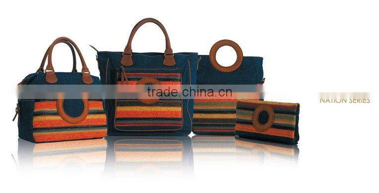 2056 2016 Top selling Bohemian style bag Fashion denim woman Handbag