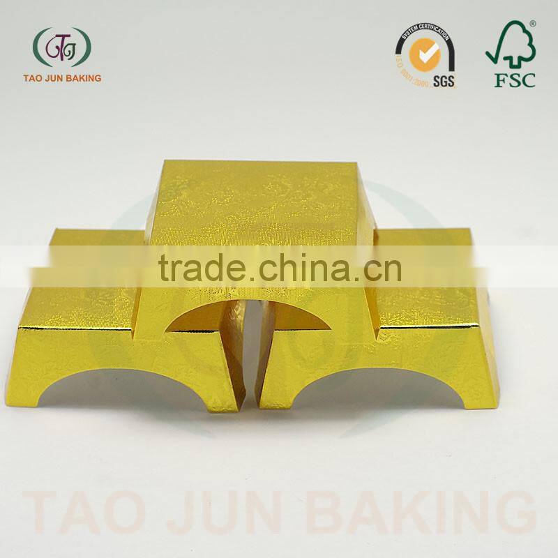 square golden paper cupcake holder