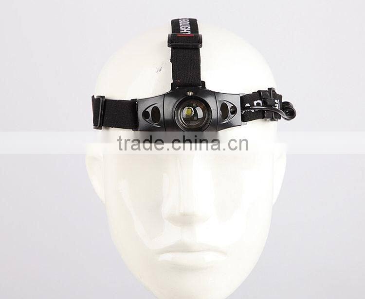 Hunting night fishing camping mini zoomable rechargeable LED headlight