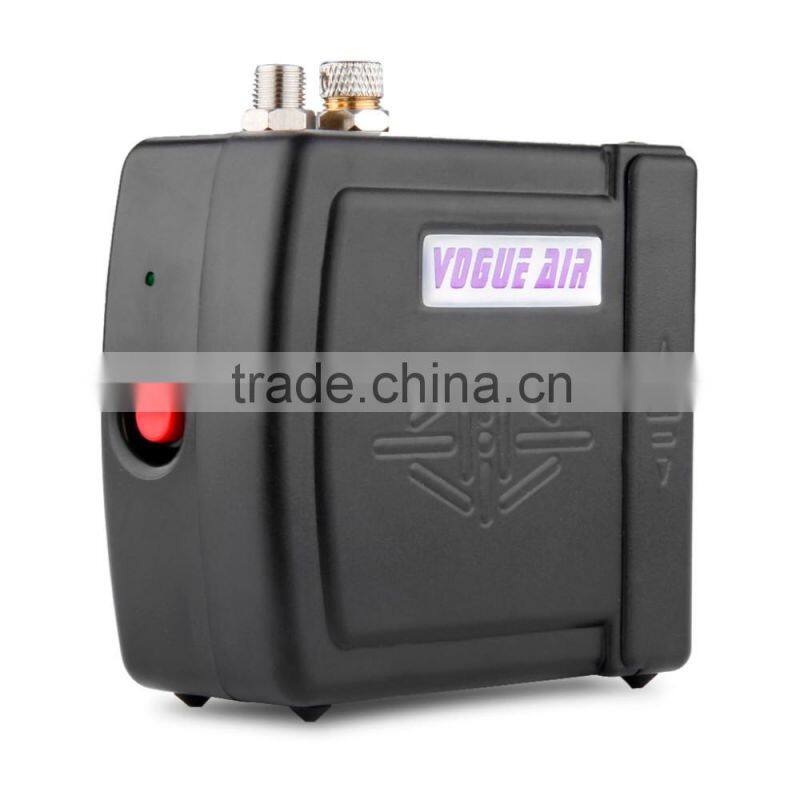 Black HS08 Portable Mini Airbrush Compressor Kit with UK Adapter Body Paint Professional Airbrush Nail Art Paint Cake AS-37