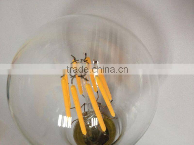 A19 led filament bulb half chrome mirrow silver painted decorations indoor