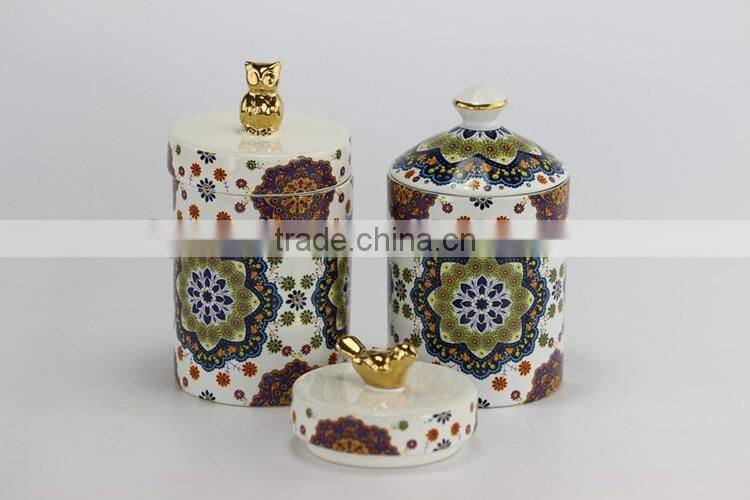 Luxury scented soy wax candle in ceramc jar