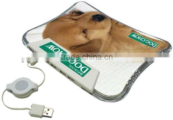 Multifunction mouse pad with usb hub and colorfull printing