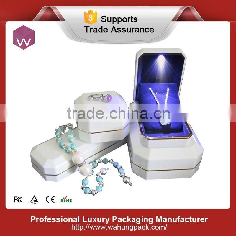 New led light ring jewelry box custom logo