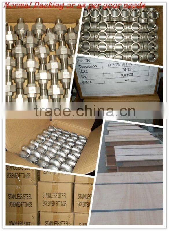 ISO4144 stainless steel 316 pipe fittings 1/2"-2" BSPT screwed hex nipple