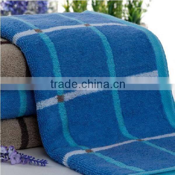 wholesales 100% cotton absorbent yarn dyed check super soft face towel