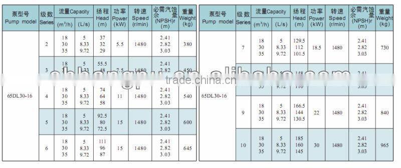 DL Series Multi-stage pipeline pump