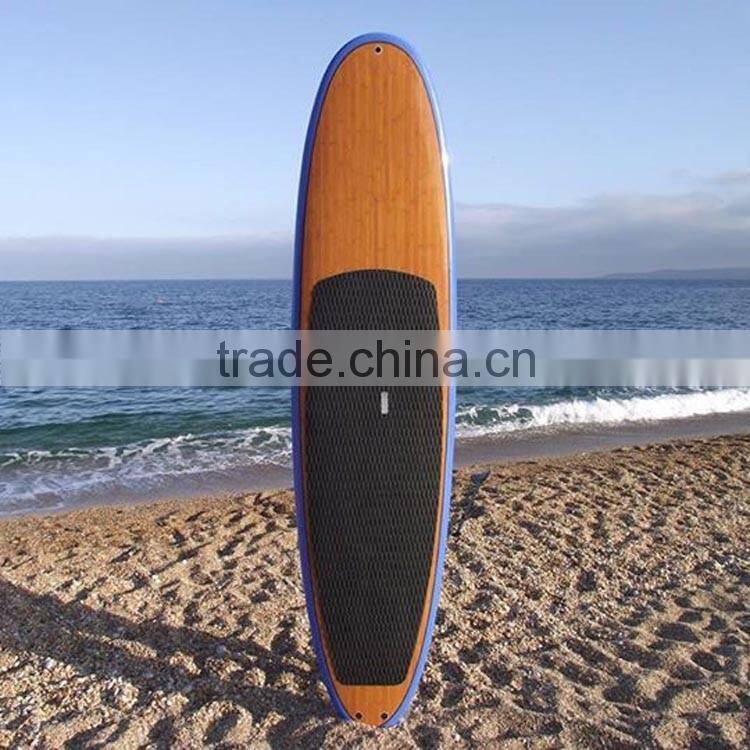 deep color bamboo style sup paddling boad wood