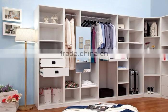 Wooden Almirah Designs Wardrobe With Mirror With Hanging Clothes Bedroom Furniture