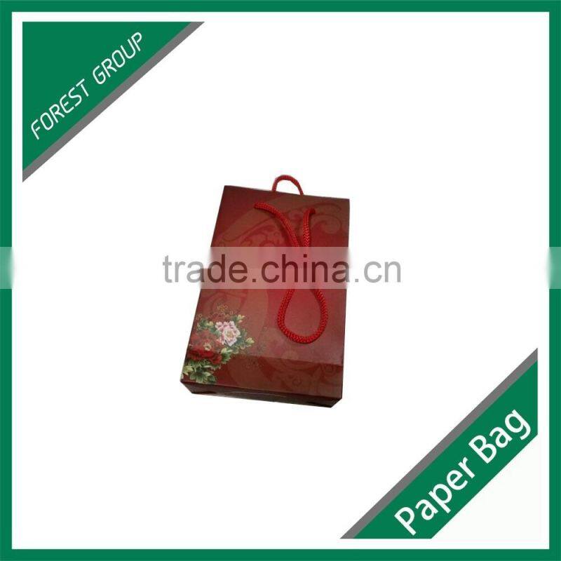 MANUFACTURER BROWN KRAFT PAPER SHOPPING BAG WITH HANDLE