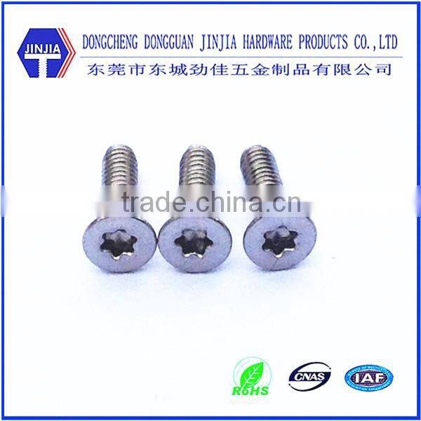 DIN965 stainless steel sus304 m2 countersunk torx machine screw