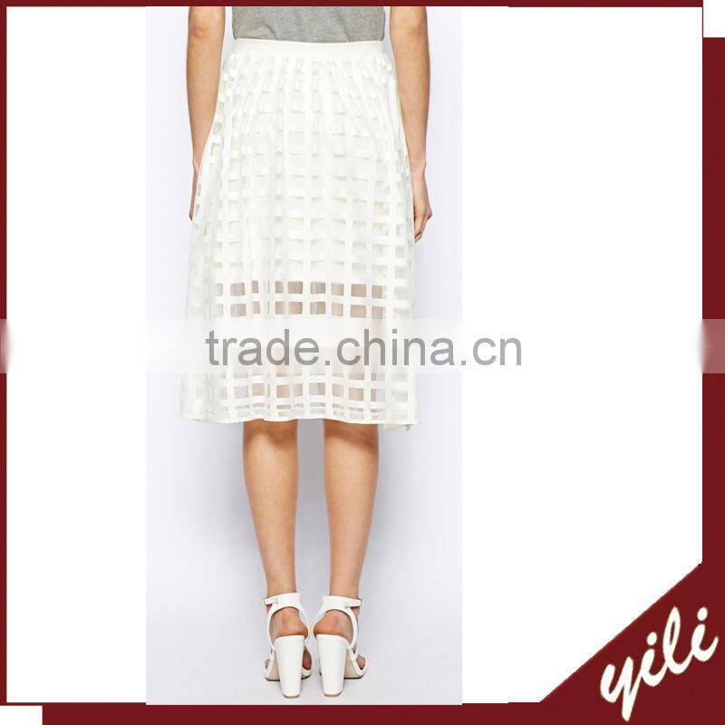 New fashion wholesale long skirts for women organza fabric 2014