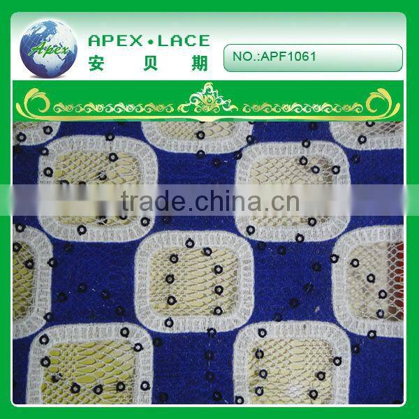 APF1060-cotton fabric guangzhou sequin fabric for weddings