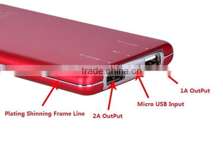 Private Mould Ultra Thin 8600mah Portable Power Bank