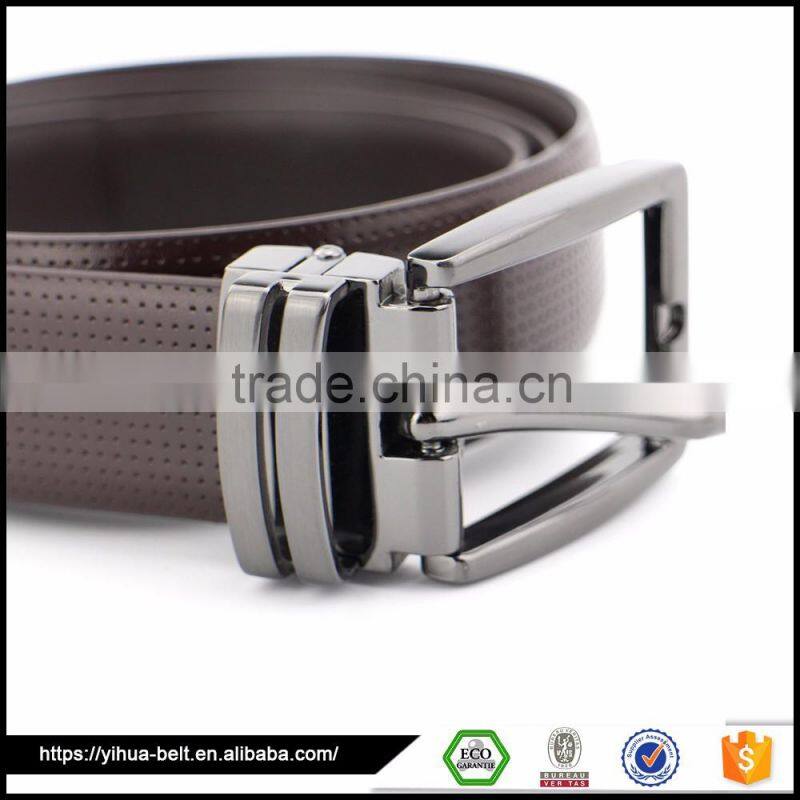 factory price men's brand leather belt with little hole decorative