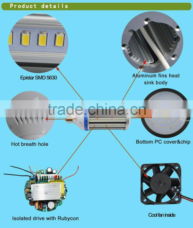 80W/100W/120W high bay LED corn lamp E39 E40 E27 E40 base led corn lamp