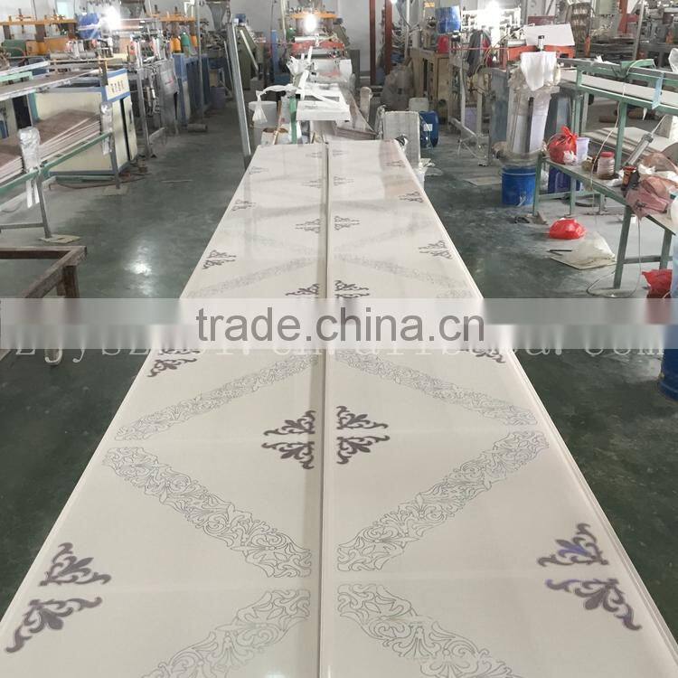 the most salable foiled PVC tile board, PVC panel for ceiling and Plastic tile grid