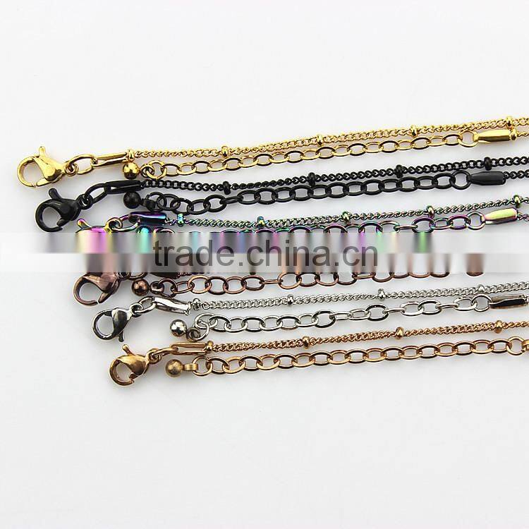 Cheap price 50cm chocolate color snake chain 316 stainless steel floating locket chain