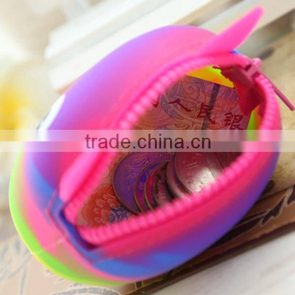Promotional small cute custom silicone challenge coin wallet