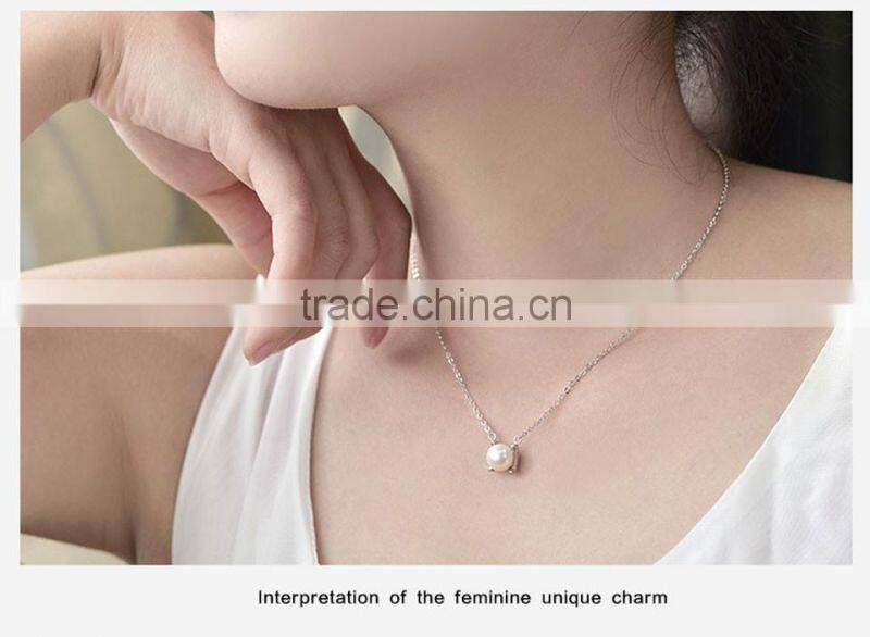 AAA freshwater pearl pendant silver jewelry with necklace