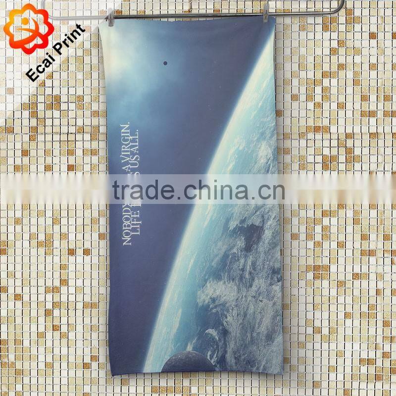 2016 high quality customize printed micro fiber hotel towel