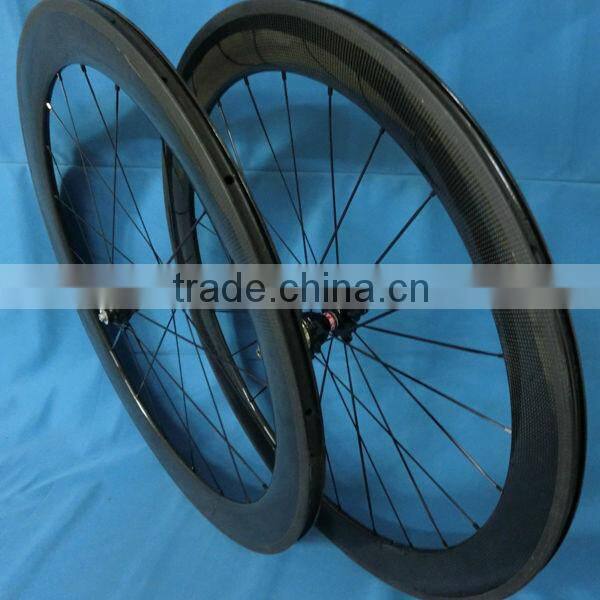Full carbon bicycle clincher 60mm rims for road bicycle 700C
