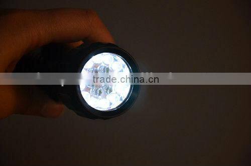 12 led white light,7 led red light aluminum led torch