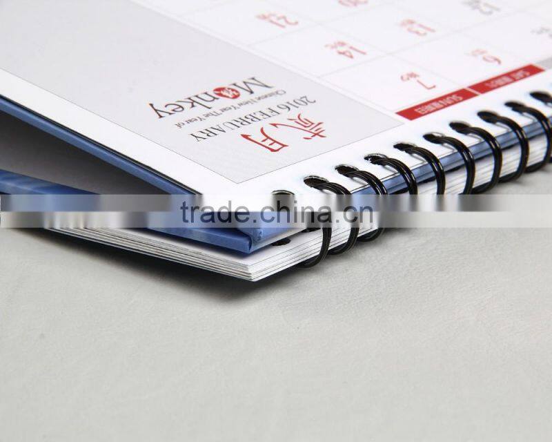 cardboard and art paper standing desk calendar 2016 for office desk