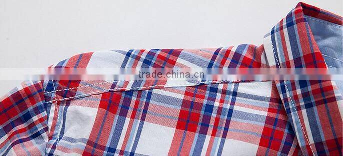 High quality men shirts pattern cotton plaids poplin men designer check latest new model shirts