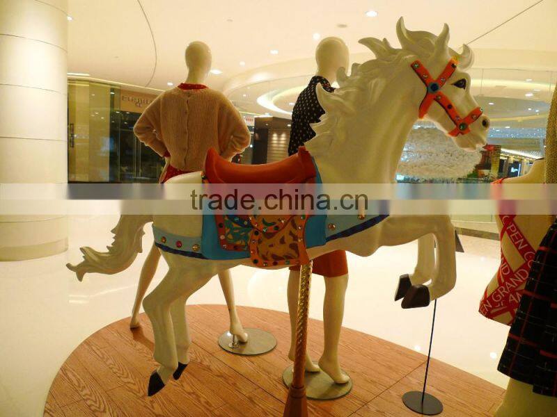 fiberglass horse shopping mall decoration / amusement park