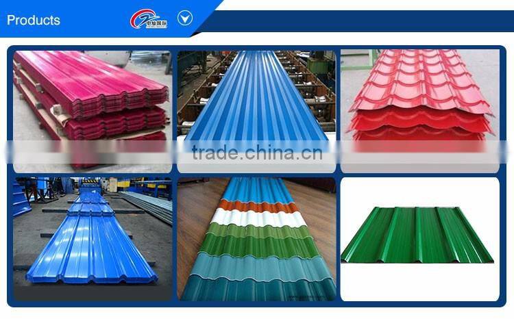 YX25-205-820 0.28mm thickness Painted Galvanized Roof/PPGI Corrugated Sheet for Roof and Wall Panel