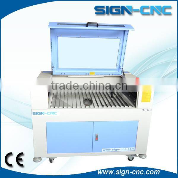 SIGN 9060 Cheap CO2 laser engraving and cutting machine with rotary attachment and up-down table