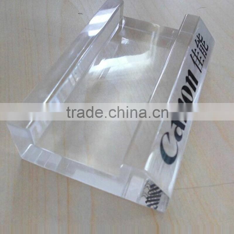 JLP acrylic brand display logo block thick high transparency block