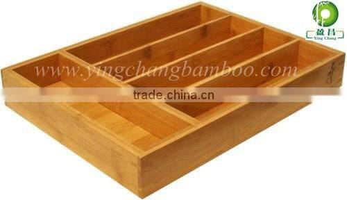 bamboo coaster car and storage bin tea tray