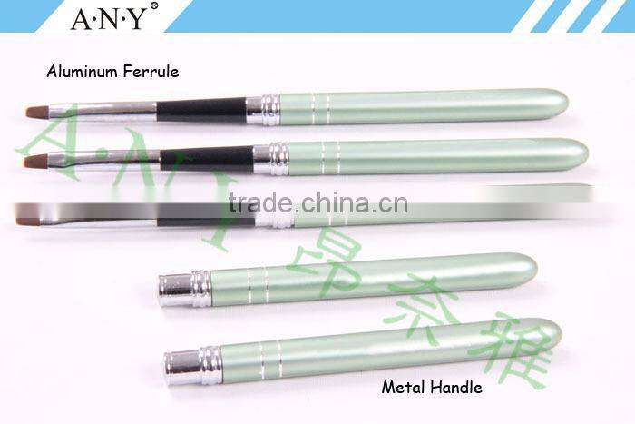 ANY Nail Art Beauty Care Metal Handle Nail Micropainting UV Gel Brush with Cap