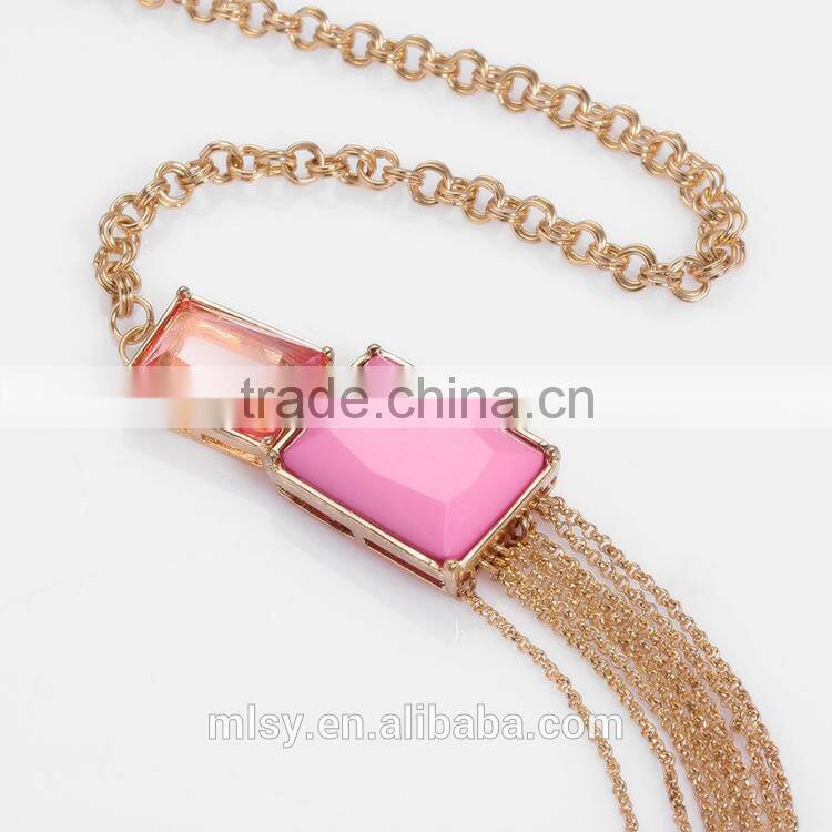 Beautiful women Chain copper Color Pearl ornament aluminum chains Brightness F1-80037