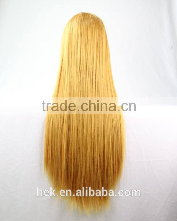 Cosplay Wig Oblique Bangs Long Straight Human Wigs 80cm 32 inch Costume party synthetic hair wig