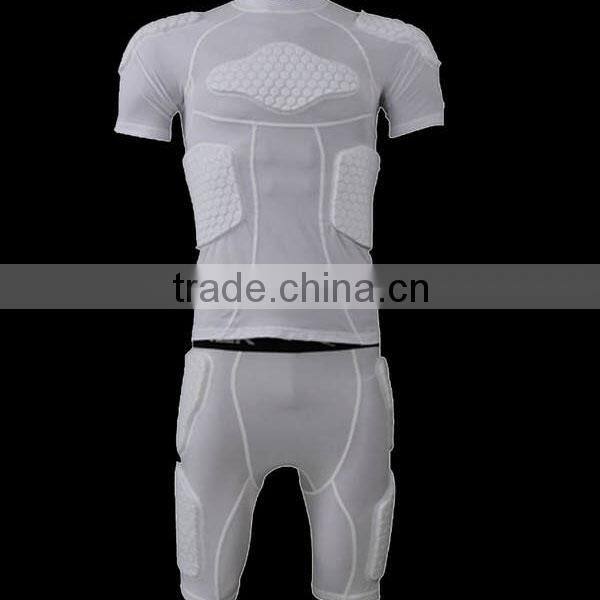 Compression padded protection Top,Short sleeves compression padded wear, Sublimation printing anti-collision wear