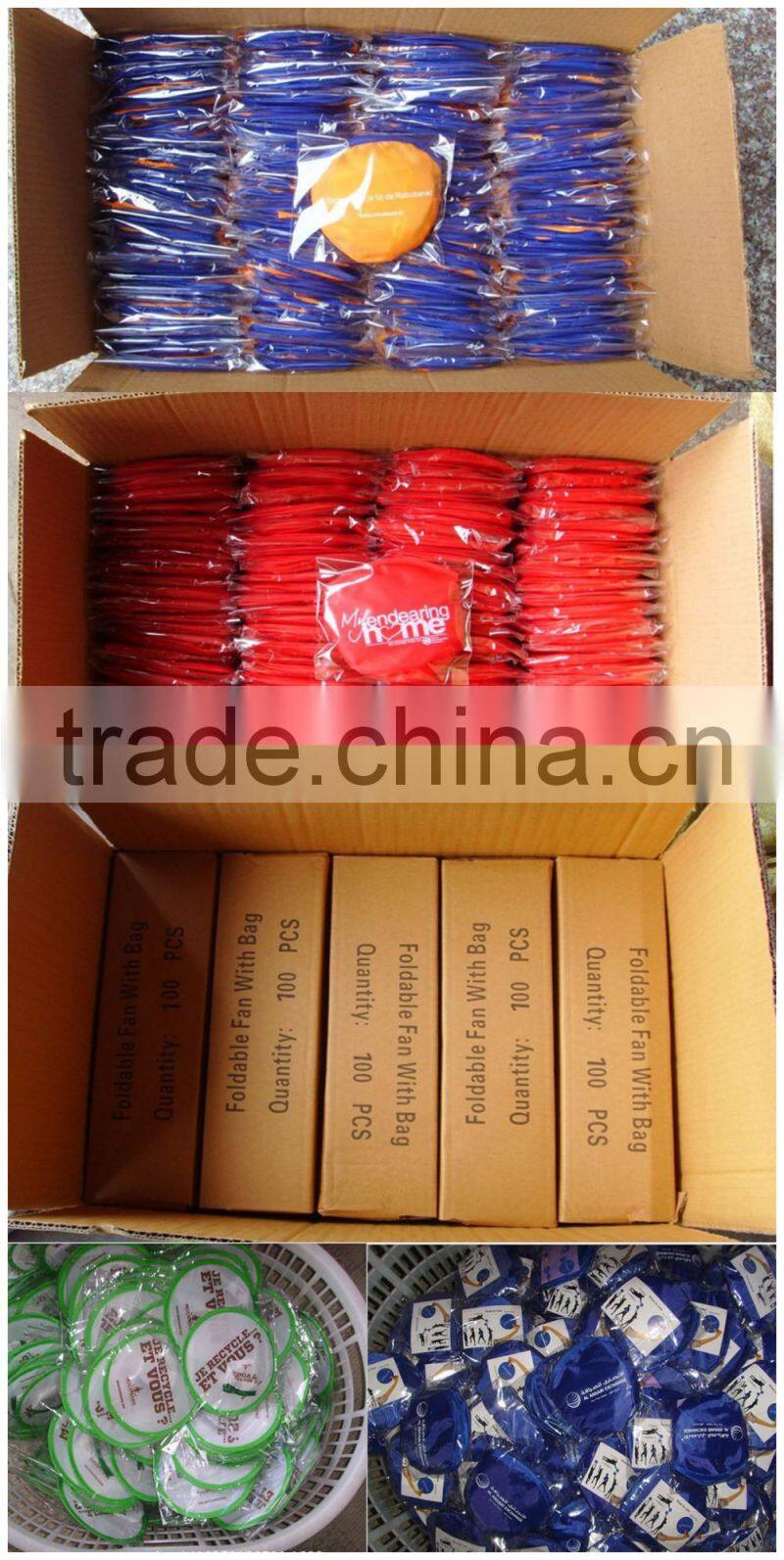 china supplier 25cm 190T customized logo foldable frisbee fan for dogs