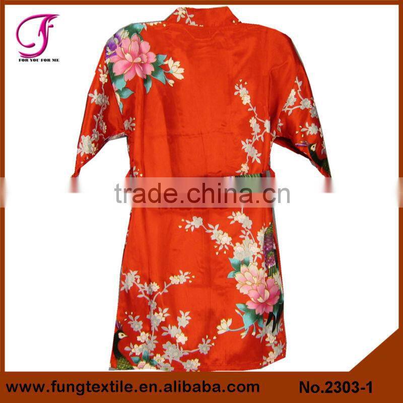 2305 Wholesales Children 13 Colors 7 Size Silk Satin Robe