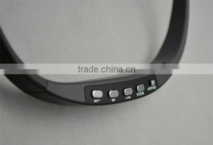 New bulk wireless headset earphone headphone sport mp3 player with FM radio