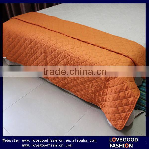 Modern&Minimalism Single Corduroy Patchwork Quilt Bed Sheet with Checks Patterns