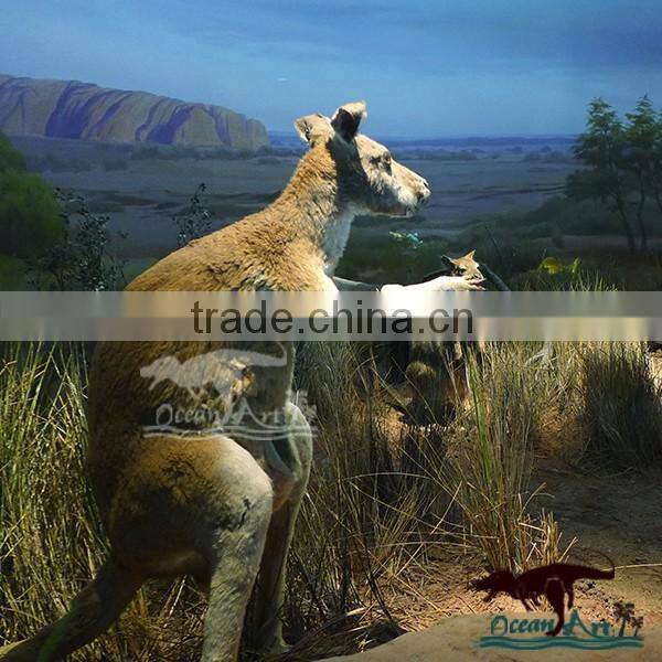 Life size animal sculpture kangaroo stature playground for show
