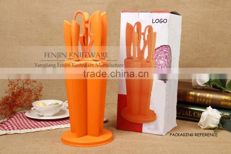 Item For Promotion/Plastic Handle Knife Block Set