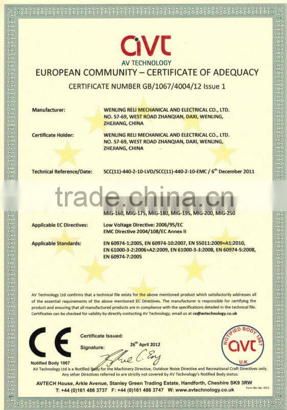 MIG - 200PI single phase igbt inverter co2 mig welding machine