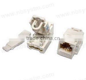 UTP Cat.5e Keystone Jack 90 degree, toolless type