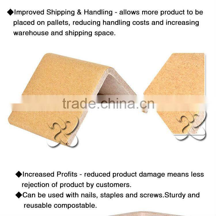 Duplex kraft liner paper core board brown and semi-wraped paper angle board