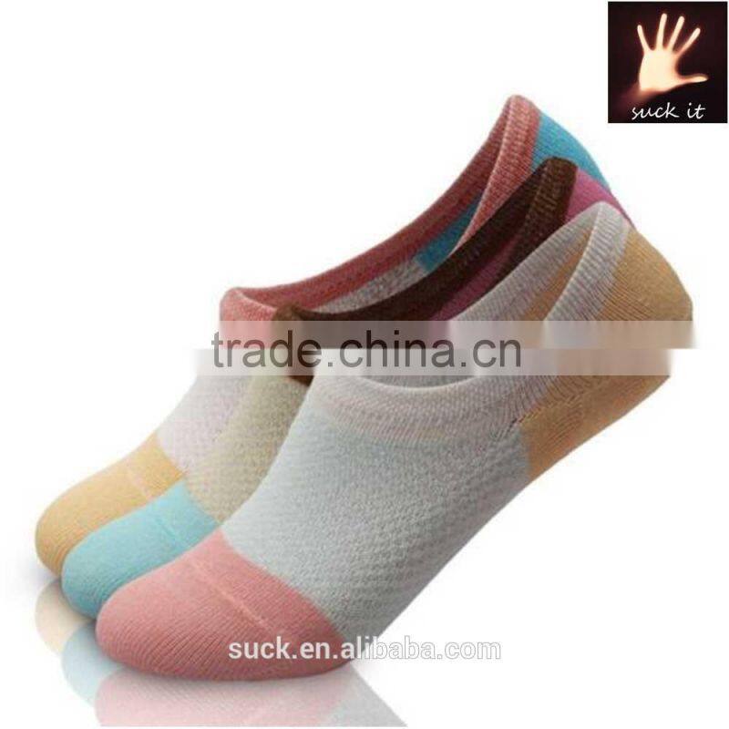 Women's Candy Color No Show Invisible Low Cut Causal Cotton Ankle Socks with korea style