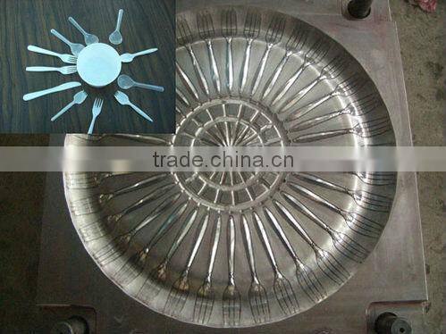 Disposable plastic fork mould