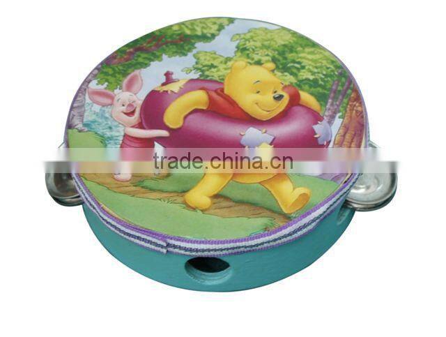 Wooden tambourine toy